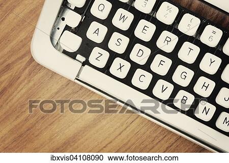 Detail view of the keys on an old fashioned typewriter from the 1970s on a wooden table View Large Photo Image Stock Image - Detail view of the keys on an old fashioned typewriter from the 1970s on a wooden table. Fotosearch
