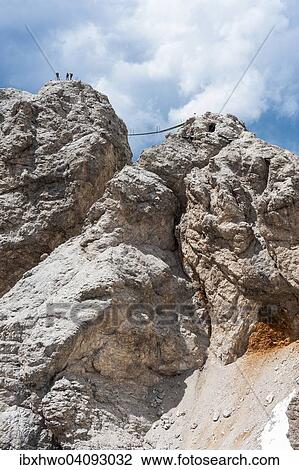 Dibona Via Ferrata with suspension bridge, Cristallo group, Ampezzo Dolomites, Cortina d'Ampezzo, Province of Belluno, Veneto, Italy, Europe View Large Photo Image Stock Image - Dibona Via Ferrata with suspension bridge, Cristallo group, Ampezzo Dolomites, Cortina d'Ampezzo, Province of Belluno, Veneto, Italy, Europe. Fotosearch