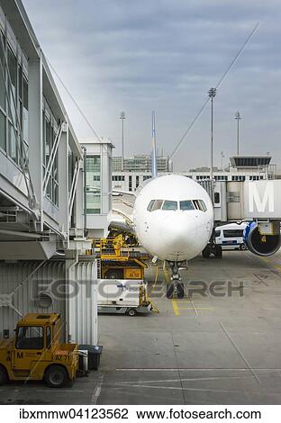 Docked aircraft, Munich Airport, Munich, Upper Bavaria, Bavaria, Germany, Europe View Large Photo Image Stock Image - Docked aircraft, Munich Airport, Munich, Upper Bavaria, Bavaria, Germany, Europe. Fotosearch