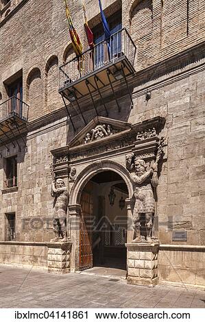 Doorway of the Palacio de los Condes Morata o des Luna, Zaragoza, Aragon, Spain, Europe View Large Photo Image Stock Image - Doorway of the Palacio de los Condes Morata o des Luna, Zaragoza, Aragon, Spain, Europe. Fotosearch
