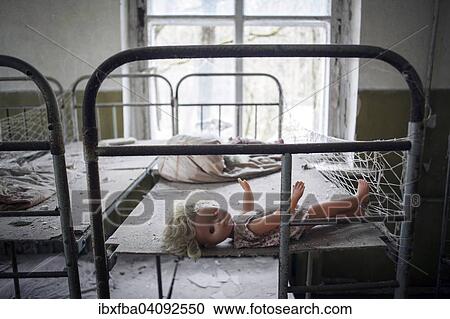 Dormitory, abandoned kindergarten of a village in the contaminated zone, near Chernobyl, Kopachi, Ukraine, Europe View Large Photo Image Stock Image - Dormitory, abandoned kindergarten of a village in the contaminated zone, near Chernobyl, Kopachi, Ukraine, Europe. Fotosearch
