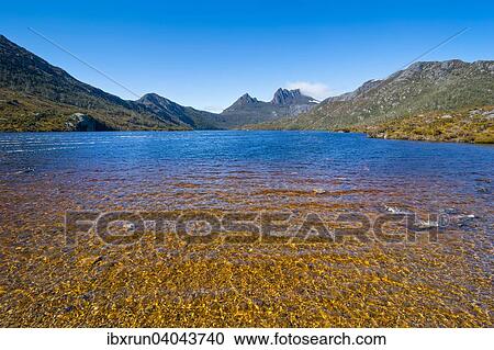 Stock Image - Dove Lake and Cradle Mountain, Tasmania. Fotosearch