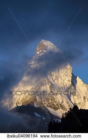 Early morning with fog at the Matterhorn, Zermatt, Canton of Valais, Switzerland, Europe View Large Photo Image Picture - Early morning with fog at the Matterhorn, Zermatt, Canton of Valais, Switzerland, Europe. Fotosearch