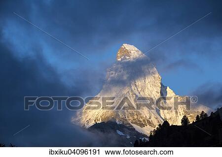 Early morning with fog at the Matterhorn, Zermatt, Canton of Valais, Switzerland, Europe View Large Photo Image Stock Image - Early morning with fog at the Matterhorn, Zermatt, Canton of Valais, Switzerland, Europe. Fotosearch