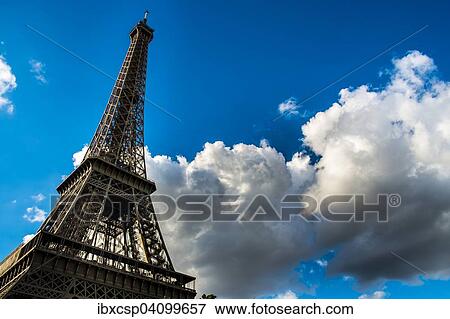 Eiffel tower, Paris, France, Europe View Large Photo Image Stock Photo - Eiffel tower, Paris, France, Europe. Fotosearch