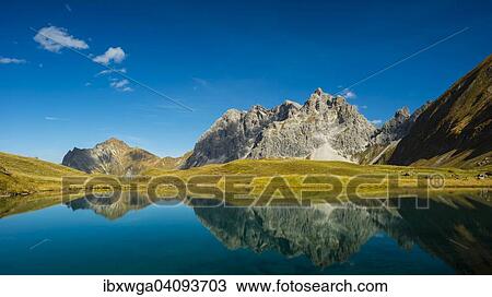 Eissee lake, Oytal, at the back Mt Grosser Wilder, 2379m, Hochvogel- and Rosszahn Group, Allgau Alps, Allgau, Bavaria, Germany, Europe View Large Photo Image Stock Image - Eissee lake, Oytal, at the back Mt Grosser Wilder, 2379m, Hochvogel- and Rosszahn Group, Allgau Alps, Allgau, Bavaria, Germany, Europe. Fotosearch