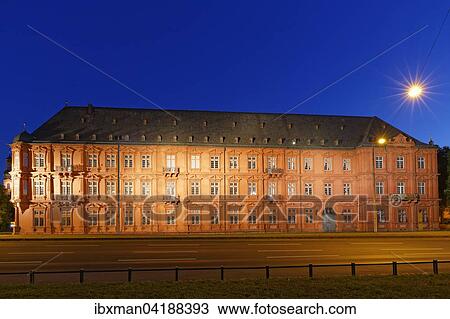 Electoral Palace in the evening, Mainz, Rhineland-Palatinate, Germany, Europe View Large Photo Image Stock Image - Electoral Palace in the evening, Mainz, Rhineland-Palatinate, Germany, Europe. Fotosearch