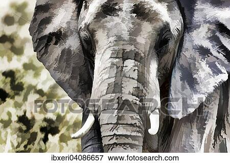 Elephant portrait, modified, Maasai Mara, Kenya, Africa View Large Photo Image Stock Photo - Elephant portrait, modified, Maasai Mara, Kenya, Africa. Fotosearch