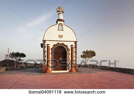 Stock Photo - Ermita de San Isidro chapel on Roque Calvario peak, Alajero, La Gomera, Canary Islands, Spain, Europe. Fotosearch