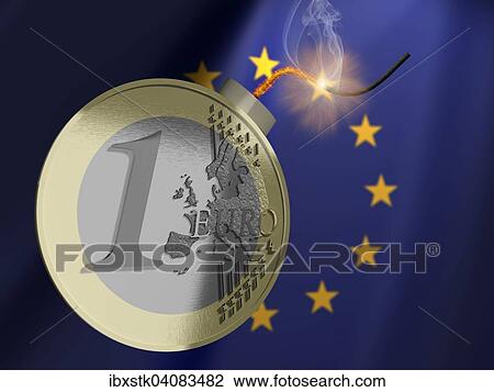 Euro coin with fuse, illustration View Large Photo Image Stock Image - Euro coin with fuse, illustration. Fotosearch