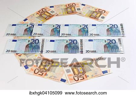 Stock Photo - Euro, euro sign made with euro notes. Fotosearch
