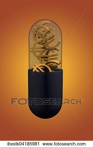 Euro in capsule, pill View Large Photo Image Stock Image - Euro in capsule, pill. Fotosearch