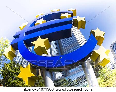 EURO sign of the ECB, European Central Bank, Frankfurt am Main, Hesse, Germany, Europe View Large Photo Image Stock Photograph - EURO sign of the ECB, European Central Bank, Frankfurt am Main, Hesse, Germany, Europe. Fotosearch
