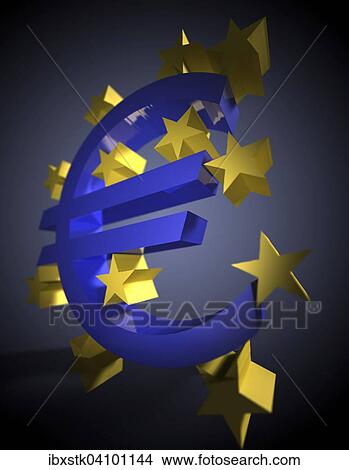 Euro sign with 12 stars View Large Photo Image Picture - Euro sign with 12 stars. Fotosearch
