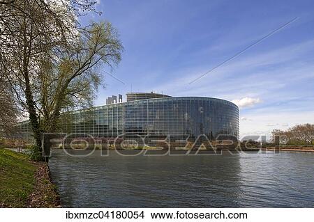 European Parliament on the river ILL, Strasbourg, Alsace, France, Europe View Large Photo Image Picture - European Parliament on the river ILL, Strasbourg, Alsace, France, Europe. Fotosearch