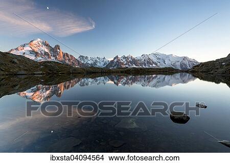 Evening light at Lac de Chesserys with mountains behind of Chamonix, Alps, France, Europe View Large Photo Image Picture - Evening light at Lac de Chesserys with mountains behind of Chamonix, Alps, France, Europe. Fotosearch