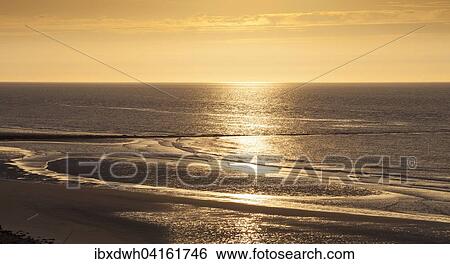 Evening mood on the coast, Wangerooge, East Frisian Island, East Frisia, Lower Saxony, Germany, Europe View Large Photo Image Stock Photograph - Evening mood on the coast, Wangerooge, East Frisian Island, East Frisia, Lower Saxony, Germany, Europe. Fotosearch