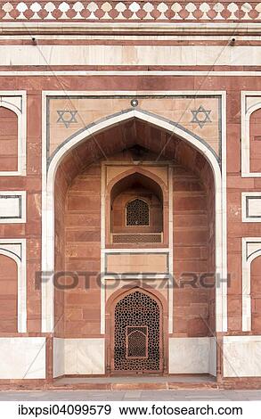 Exterior arch at Humayun's Tomb, New Delhi, India, Asia View Large Photo Image Stock Photo - Exterior arch at Humayun's Tomb, New Delhi, India, Asia. Fotosearch