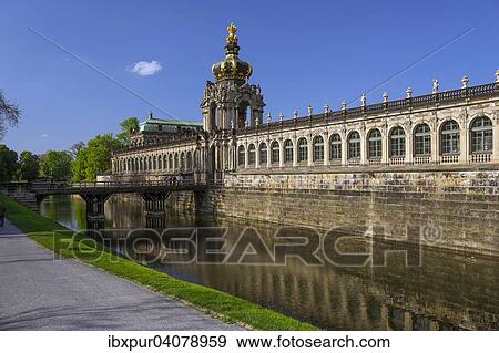Stock Photo - Exterior, Kronentor gate, Zwinger, Dresden, Saxony, Germany, Europe. Fotosearch