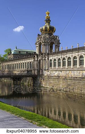 Stock Photography - Exterior, Kronentor gate, Zwinger, Dresden, Saxony, Germany, Europe. Fotosearch