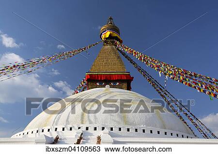 Eyes of Boudhanath Stupa, Kathmandu, Nepal, Asia View Large Photo Image Stock Image - Eyes of Boudhanath Stupa, Kathmandu, Nepal, Asia. Fotosearch