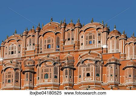 Facade of the Hawa Mahal, Palace of the Winds, Jaipur, Rajasthan, India, Asia View Large Photo Image Stock Photography - Facade of the Hawa Mahal, Palace of the Winds, Jaipur, Rajasthan, India, Asia. Fotosearch