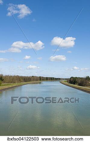 Federal waterway Elbe Lateral Canal, near Stude, Lower Saxony, Germany, Europe View Large Photo Image Stock Image - Federal waterway Elbe Lateral Canal, near Stude, Lower Saxony, Germany, Europe. Fotosearch