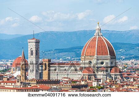Stock Photograph - Florence Cathedral with the dome by Brunelleschi, UNESCO World Heritage Site, Florence, Tuscany, Italy, Europe. Fotosearch