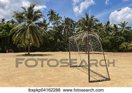 Football goal on hard pitch, Ko Samui, Thailand, Asia View Large Photo Image Stock Photo - Football goal on hard pitch, Ko Samui, Thailand, Asia. Fotosearch