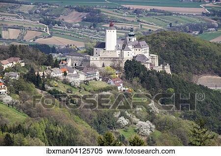 Stock Photography - Forchtenstein Castle, view from the Rosalie Chapel, Northern Burgenland, Burgenland, Austria, Europe. Fotosearch