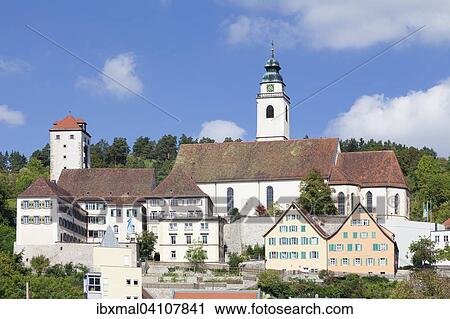 Former Dominican Monastery with Stiftskirche Heilig Kreuz or Holy Cross Collegiate Church and Schurkenturm tower, Horb am Neckar, Baden-Wurttemberg, Germany, Europe View Large Photo Image Stock Image - Former Dominican Monastery with Stiftskirche Heilig Kreuz or Holy Cross Collegiate Church and Schurkenturm tower, Horb am Neckar, Baden-Wurttemberg, Germany, Europe. Fotosearch