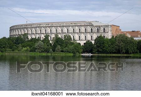 Former, unfinished Congress Hall of the NSDAP, 1933-1945, Dutzendteich pond in front, Documentation Centre, Nazi Party Rally Grounds, Nuremberg, Middle Franconia, Bavaria, Germany, Europe View Large Photo Image Stock Image - Former, unfinished Congress Hall of the NSDAP, 1933-1945, Dutzendteich pond in front, Documentation Centre, Nazi Party Rally Grounds, Nuremberg, Middle Franconia, Bavaria, Germany, Europe. Fotosearch
