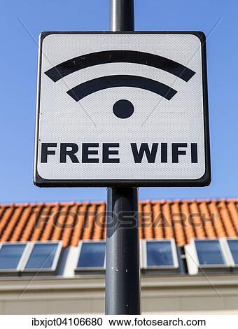 Free Wi-Fi sign, signpost, Holland, The Netherlands, Europe View Large Photo Image Stock Image - Free Wi-Fi sign, signpost, Holland, The Netherlands, Europe. Fotosearch