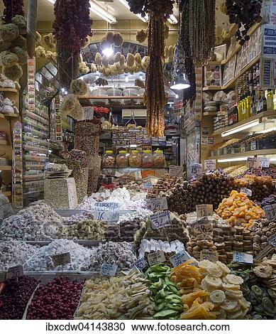 Fruits, nuts, sweets, stall at Bazaar, Misir Carsisi, Eminonu, Istanbul, Turkey, Asia View Large Photo Image Stock Image - Fruits, nuts, sweets, stall at Bazaar, Misir Carsisi, Eminonu, Istanbul, Turkey, Asia. Fotosearch