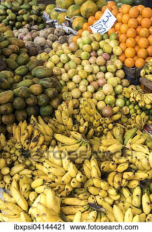 Stock Image - Fruits on display at the market, Pettah, Colombo, Sri Lanka, Asia. Fotosearch