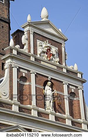 Gable of the Town Hall with Justitia, Grote Markt, Haarlem, province of North Holland, The Netherlands, Europe View Large Photo Image Stock Image - Gable of the Town Hall with Justitia, Grote Markt, Haarlem, province of North Holland, The Netherlands, Europe. Fotosearch