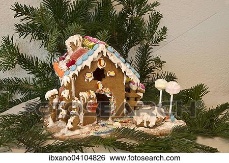 Gingerbread House View Large Photo Image Stock Photograph - Gingerbread House. Fotosearch