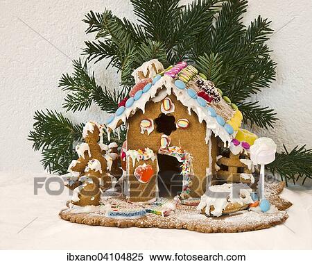 Gingerbread House View Large Photo Image Stock Photography - Gingerbread House. Fotosearch