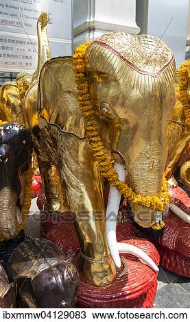 Gold-plated elephant in a temple, Bangkok, Thailand, Asia View Large Photo Image Stock Image - Gold-plated elephant in a temple, Bangkok, Thailand, Asia. Fotosearch