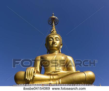 Golden Buddha, Wat Phra Chao Tai Yai Ong Tue temple, Ubon Ratchathani, Isan, Isaan, Thailand, Asia View Large Photo Image Stock Photo - Golden Buddha, Wat Phra Chao Tai Yai Ong Tue temple, Ubon Ratchathani, Isan, Isaan, Thailand, Asia. Fotosearch
