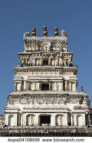 Stock Photo - Gopuram, Old Rangji Temple, Pushkar, Rajasthan, India, Asia. Fotosearch