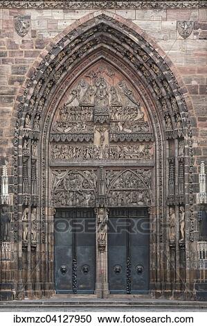 Gothic main portal of Sankt Lorenz or St. Lawrence Church, Nuremberg, Middle Franconia, Bavaria, Germany, Europe View Large Photo Image Stock Image - Gothic main portal of Sankt Lorenz or St. Lawrence Church, Nuremberg, Middle Franconia, Bavaria, Germany, Europe. Fotosearch