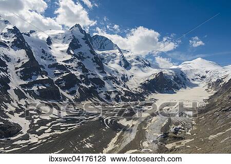 Stock Photo - Grossglockner and Pasterze, High Tauern National Park, Salzburg, Austria, Europe. Fotosearch