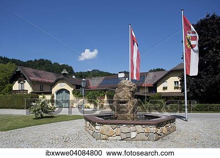 Stock Image - Gut Aich Priory, European Abbey, Benedictine monastery, St. Gilgen, Salzkammergut, Salzburg State, Austria, Europe. Fotosearch