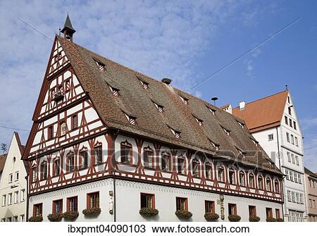 Half-timbered building in the medieval town, Nordlingen, Bavaria, Germany, Europe View Large Photo Image Stock Image - Half-timbered building in the medieval town, Nordlingen, Bavaria, Germany, Europe. Fotosearch
