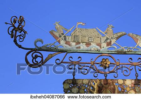 Hanging sign on Kernhaus building, detail, Wasserburg am Inn, Upper Bavaria, Bavaria, Germany, Europe View Large Photo Image Stock Photograph - Hanging sign on Kernhaus building, detail, Wasserburg am Inn, Upper Bavaria, Bavaria, Germany, Europe. Fotosearch
