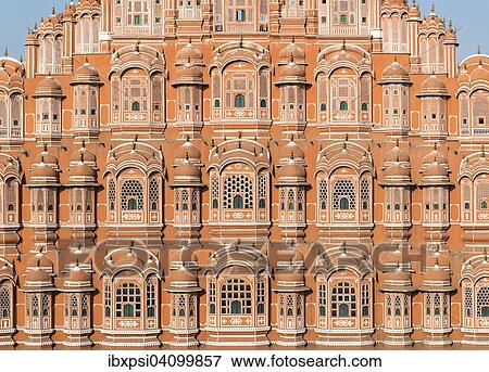 Stock Photo - Hawa Mahal, Palace of Winds, Jaipur, Rajasthan, India, Asia. Fotosearch