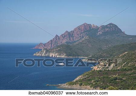 Headland on the west coast of Corsica, Gulf of Porto, Corsica, France, Europe View Large Photo Image Stock Photo - Headland on the west coast of Corsica, Gulf of Porto, Corsica, France, Europe. Fotosearch