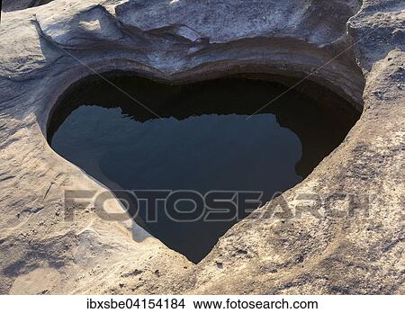 Picture - Heart-shaped natural hole, Sam Pan Bok, 3000 Holes, Mekong, Ubon Ratchathani province, Isan, Isaan, Thailand, Asia. Fotosearch