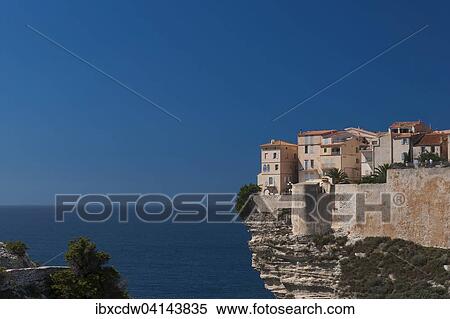 Historic centre of Bonifacio, overlooking the sea, Bonifacio, Corsica, France, Europe View Large Photo Image Stock Photography - Historic centre of Bonifacio, overlooking the sea, Bonifacio, Corsica, France, Europe. Fotosearch